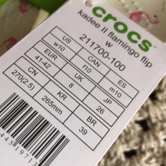 CROCS White Slide Sandals with Pink Flamingo Print - Kadee II - Picture 7 of 9